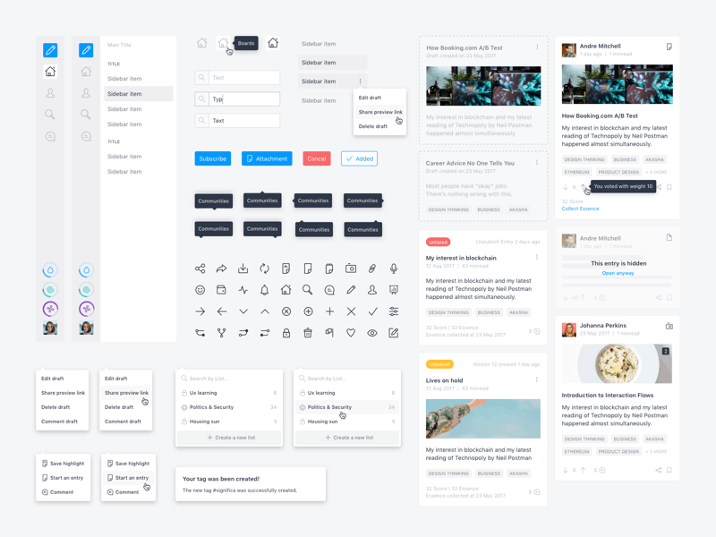 Design system for Akasha